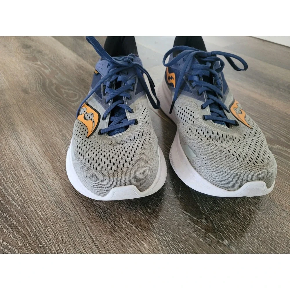 Saucony Ride 15 Mens Running Shoes Grey Blue Orange S20730-91  10.5 #1